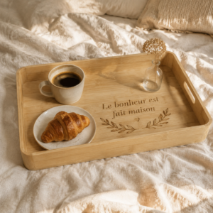 Plateau Bambou Personnalisé — Gravure Laser